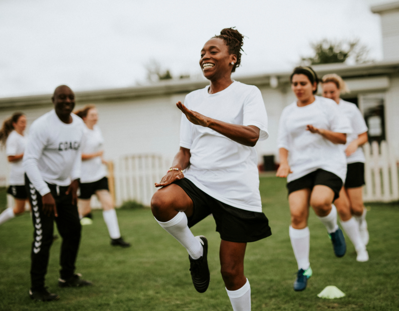 People warming up for sport