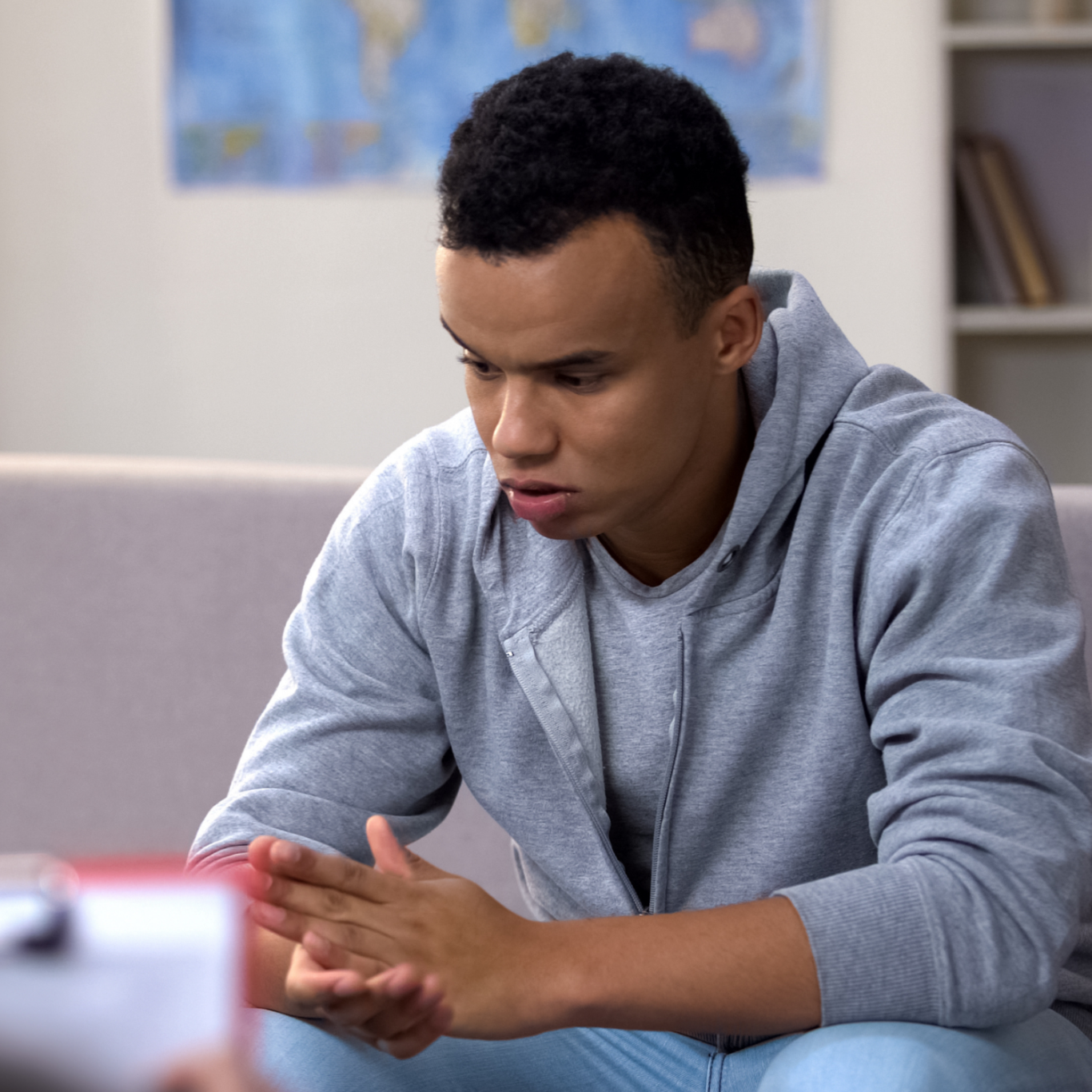 Young adult who is anxious